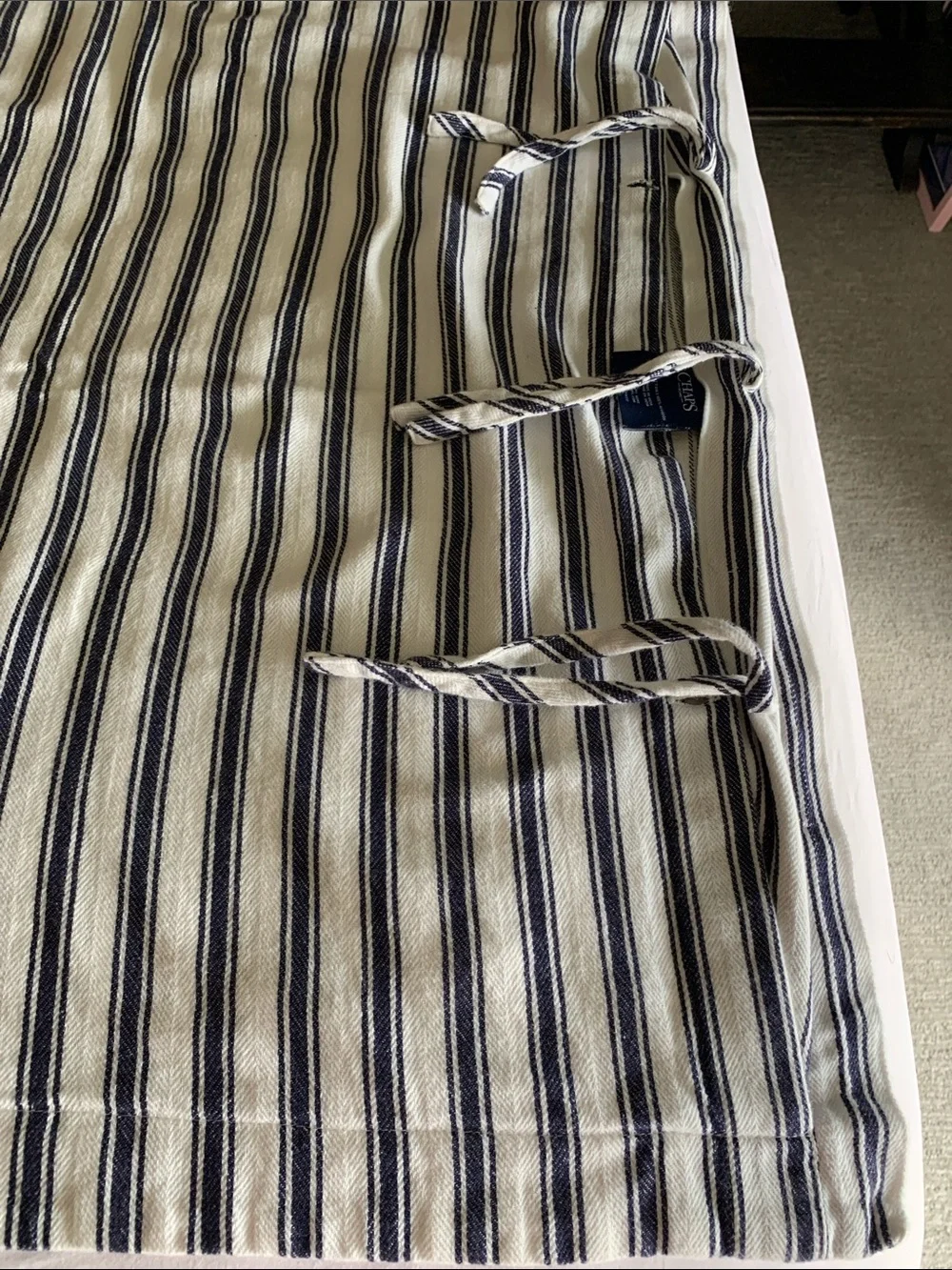 Chaps Navy/White Nautical Beach Stripe Euro Sham 24x24